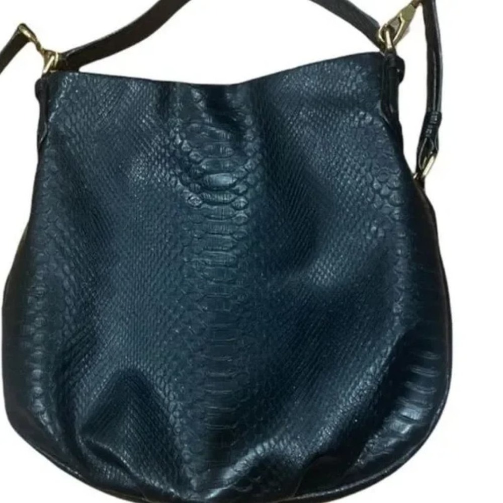 Marc By Marc Jacobss Black Embossed Python Leathe… - image 4